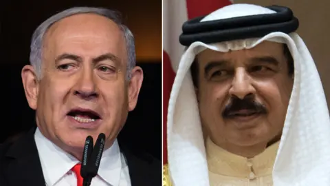 Getty Images Israel's PM Benjamin Netanyahu and Bahrain's King Hamad bin Isa bin Salman al-Khalifa