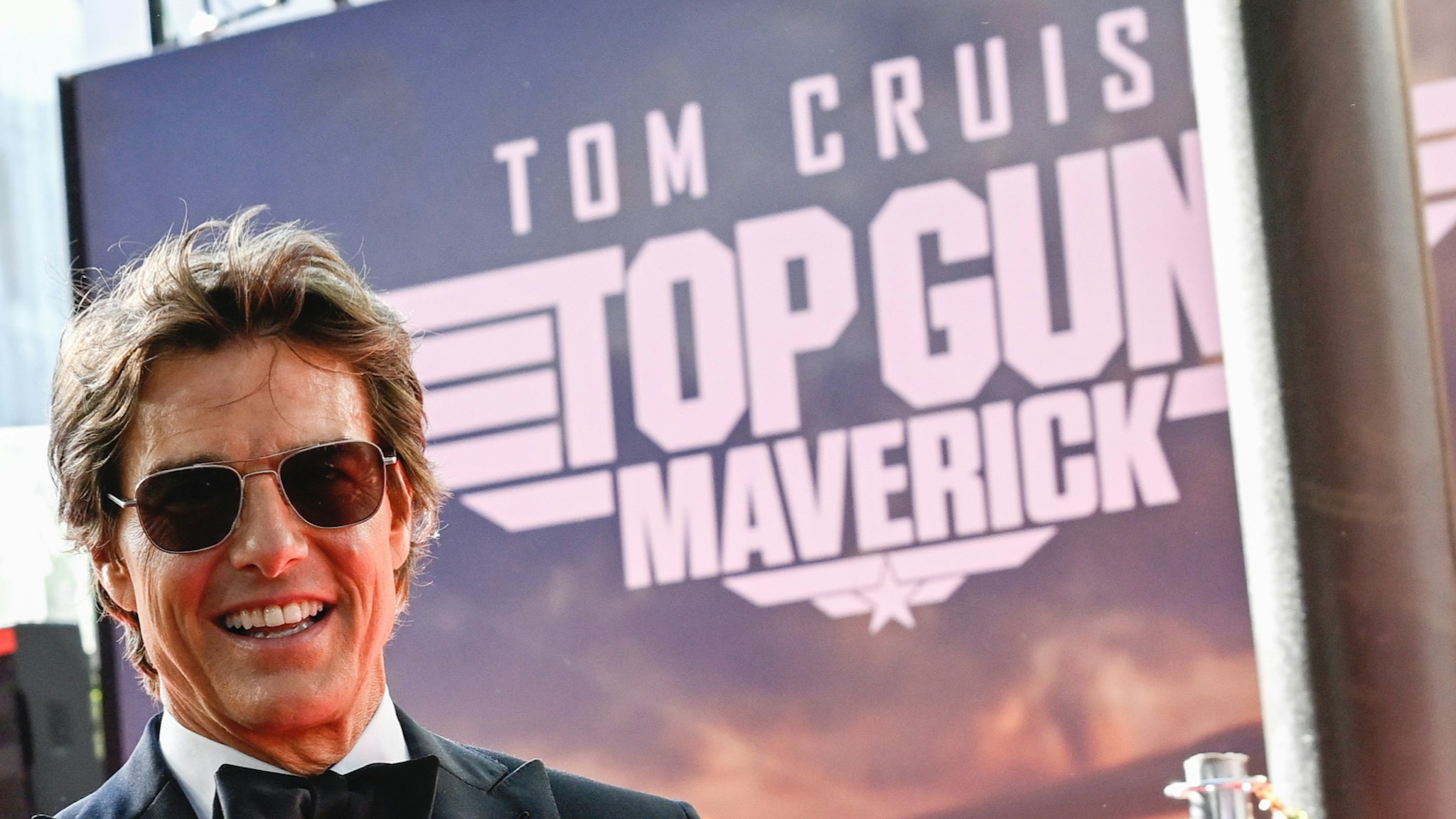 Tom Cruise attends the Royal Film Performance and UK Premiere of Top Gun: Maverick at Leicester Square on May 19, 2022 in London, England.