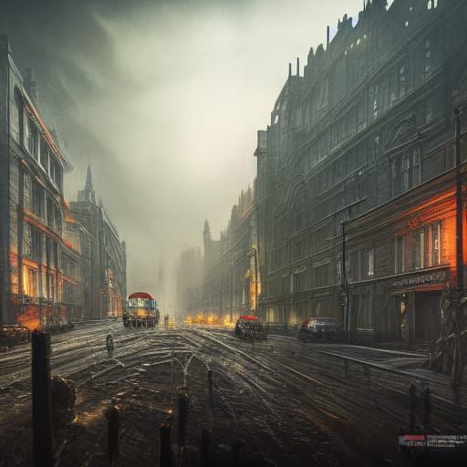 The streets are seen deserted in the grim future of World War 3